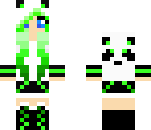 green panda girl