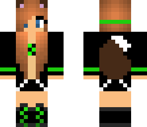 neon green wolf girl
