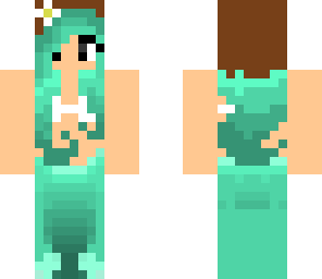 brunette aqua mermaid girl
