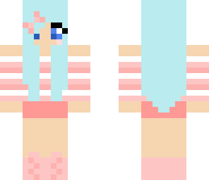 pink and light blue girl