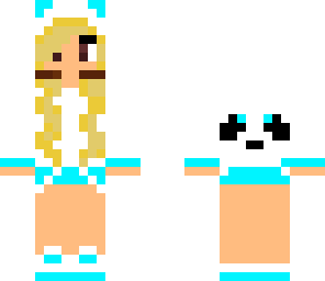 sky blue panda hood