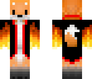 fox in a robe with fire handa