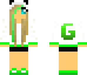 green panda girl