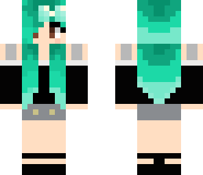 mint haired girl