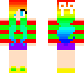 multicolor rainbow girl