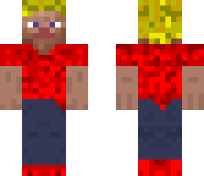 blonde and red shirted steve