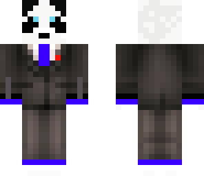 panda in a blue suit