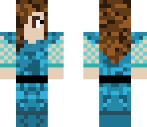 girl in a ocean blue dress