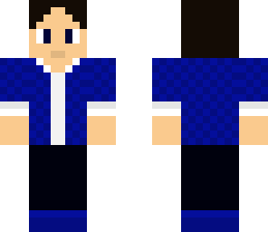 blue shirted boy skin