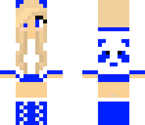 blue panda girl