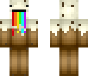 raindbow puked chocolate crisp ice cream