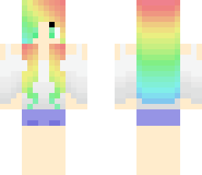 cute rainbow haired girl