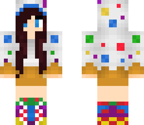 multi color cake girl