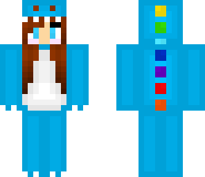 light blue dino girl