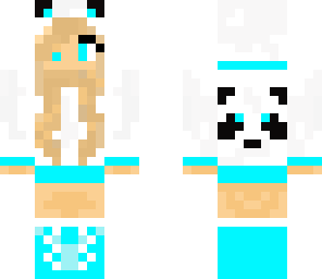 sky blue panda hood