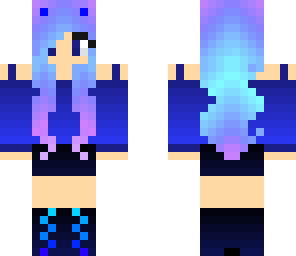 blue cat girl