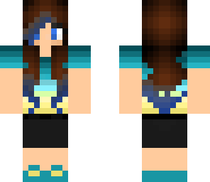 blue ombre girl