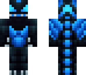 blue demonic dragon