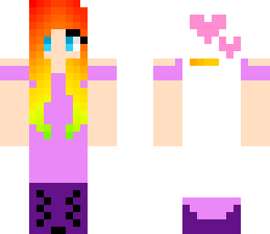 loving rainbowed hair bride