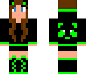 back and green panda