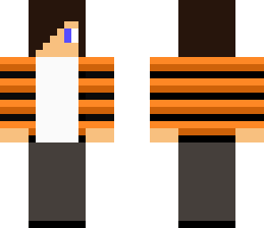 orange and black striped teen