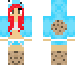 crop top cookie with red hair
