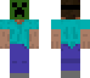steve with creeper mask