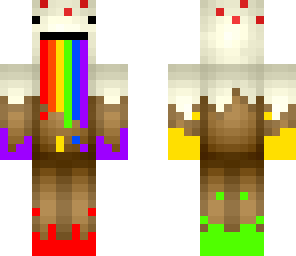 rainbow-barfing cake