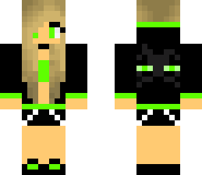 cute neon green ender girl