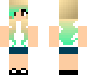 green dipdied hair girl