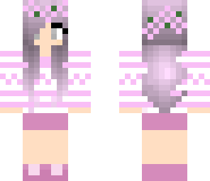 purple spring flower girl