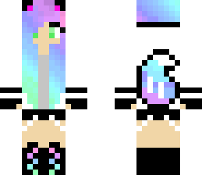 edit of rainbow wolf girl