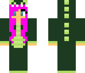pink haired dino pjs