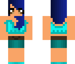 blue haired girl