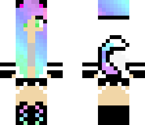 rainbow cat girl