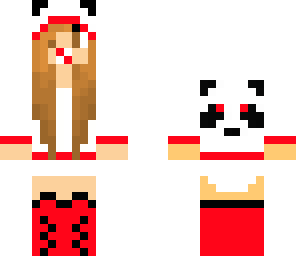 red baby panda girl