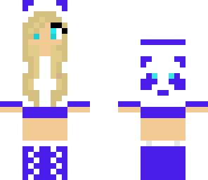 blue panda girl