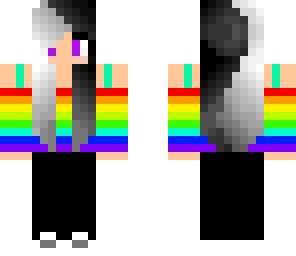 b and w rainbow gurl
