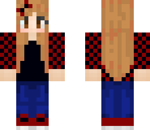 red and black shirt girl