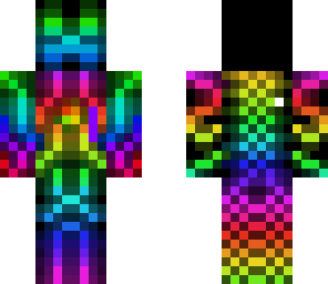 creeper with rainbow hair