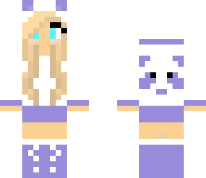 cute purple panda girl