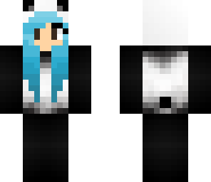 blue headed panda girl