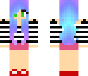 pastel hair with red convers