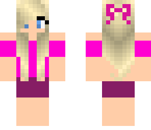 pink blonde girl