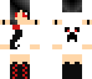 red and white creeper girl