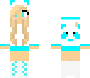 blue panda girl