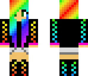 rainbow girl goth