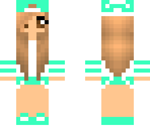 fille vert et blanc