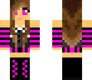 emo -pink and black-