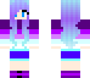 purple and blue girl